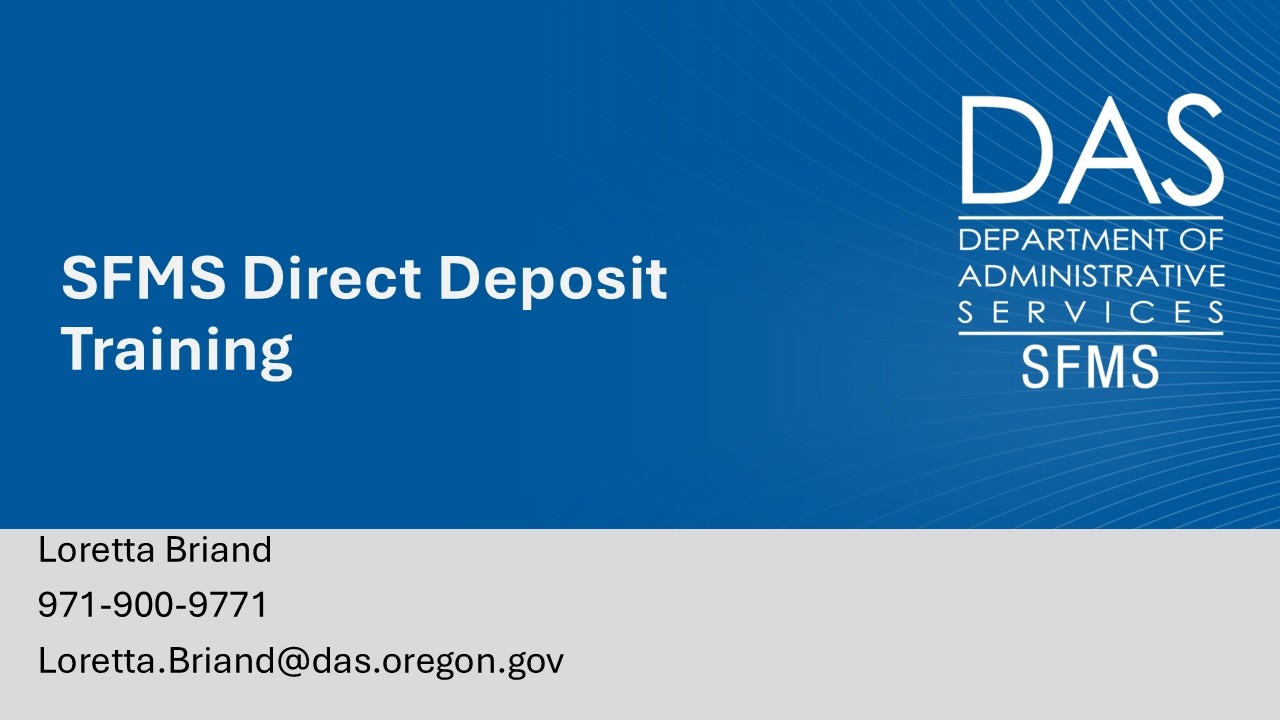 SFMS Direct Deposit Training 2026