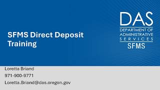 SFMS Direct Deposit Training 2026