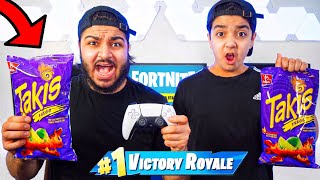 Last To Stop Eating TAKIS While Playing FORTNITE Wins $10,000