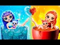 Fire vs Ice Moms! LOL Growing Up! DIYs for Dolls