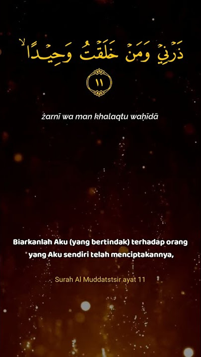 Surah Al Muddatstsir ayat 11 - #shorts