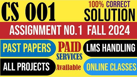 CS 001 Assignment 1 fall 2024 Solution|CS 001|System|Software|Utility|Application|Piracy|Virus|VU.