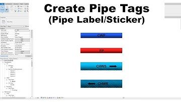 Create Pipe Tags Revit Family for Pipe Labelling & Sticker