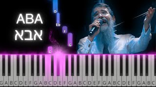 Aba by Avraham Fried. Easy piano tutorial. אברהם פריד - אבא