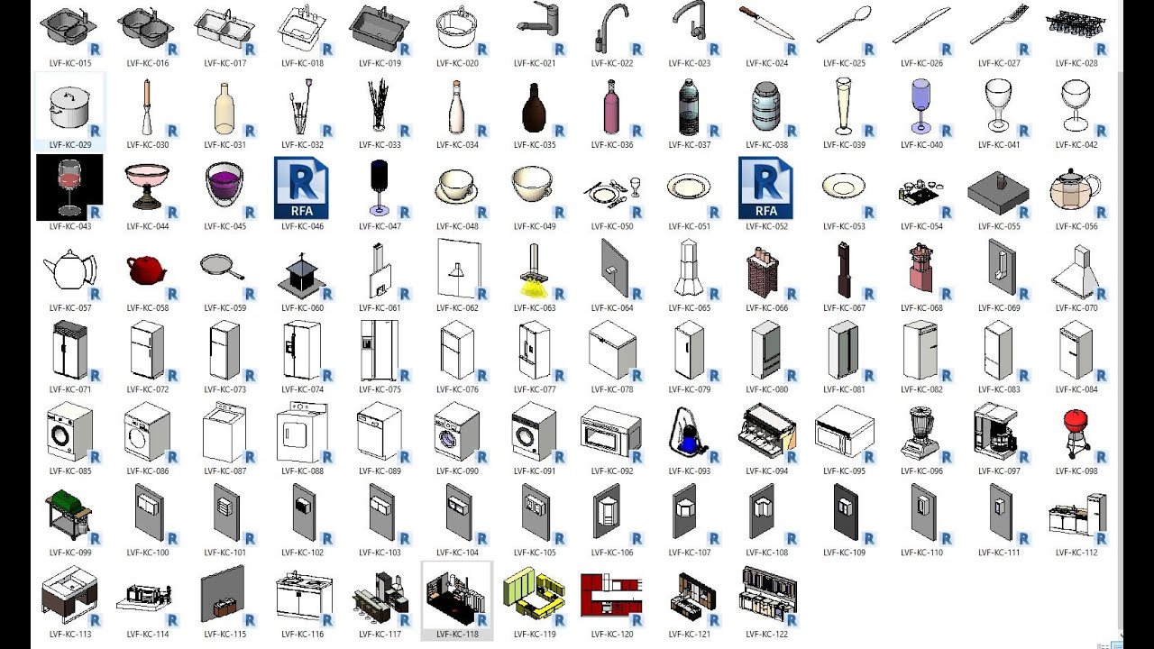 Share_09_ REVIT FAMILY FREE Kitchen Equipments YouTube