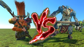 Ungrim Ironfist VS Stone Trolls. Total War Warhammer 3