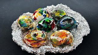 How to color eggs for Easter 2024 in an original and quick way with foil!
