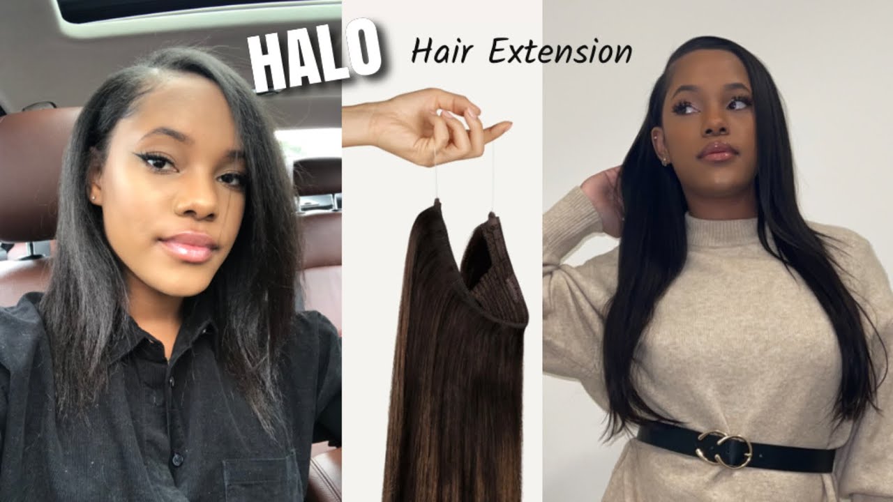 HALO EXTENSION ON 4B HAIR ft. Amazing Beauty Hair