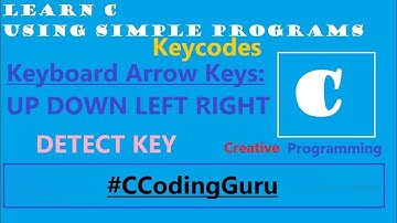 #CCodingGuru Identify Keyboard Up Down Left Right Key in C | Keyboard Arrow Key | Detect Keycodes C