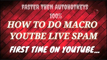 How to do youtube live chat macro spam faster than authotkeys Spam