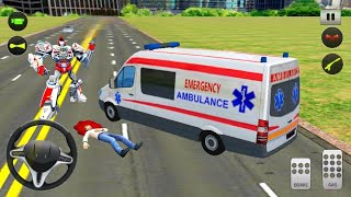 Ambulance Robot City Rescue Simulator - Android Gameplay screenshot 5