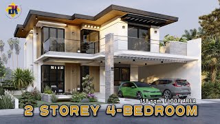 HOUSE DESIGN 2 Storey 4-Bedroom | 9.5x10m (158 sqm.) | Exterior & Interior Animation