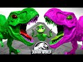 Green Alien Tyrannosaurus Rex,Spinosaurus,Kelenken Jurassic World Evolution Mods Dinosaurs Fighting