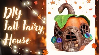 Fall Fairy Garden House Tutorial - Polymer Clay Pumpkin Fairy House