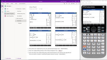 HP Prime Onenote Linear Systems Augmented Matrix One Point