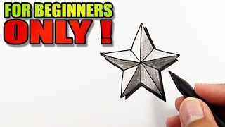 How to draw a 3D star easy | Simple Drawings