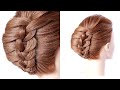 New EASY French braided bun hairstyle  || beautiful hairstyle || prom hairstyles || hairstyle  juda