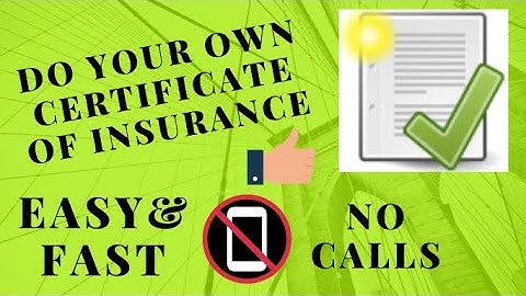 Create your own Certificate of Insurance.