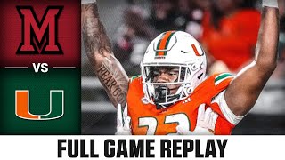 Miami (OH) vs. Miami Full Game Replay | 2023 ACC Football