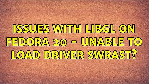 Issues with libGL on Fedora 20 - unable to load driver swrast?
