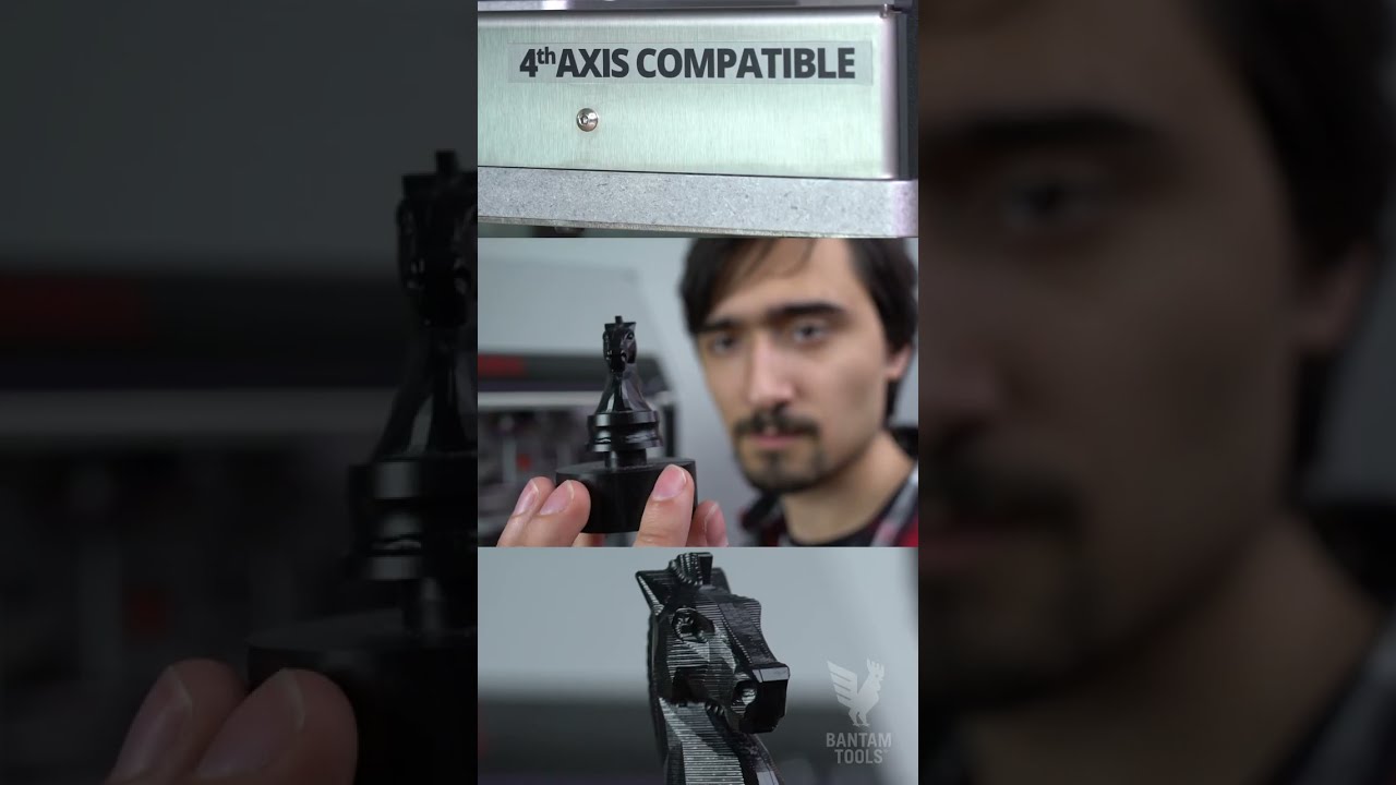 Bantam Tools Shorts: 4th Axis Machining a Knight