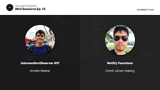 Ep. 15 - IntersectionObserver API; Netlify Functions
