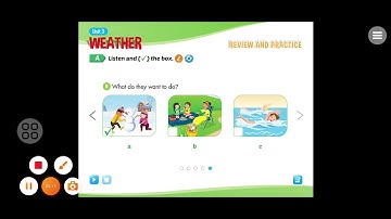 Tieng anh 4 I learn smart start Unit 3 Weather Review and practice Page 46, 47