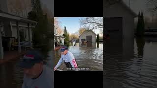 Floodwaters Surround Homes Along Muskegon River