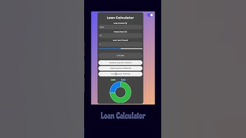 Loan Calculator #LoanCalculator #HTML #CSS #JavaScript