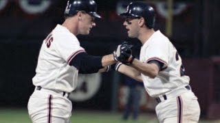 10/8/89: matt williams hits a two-run home run in the bottom of 5th to
give giants 6-4 lead over cubs game 4 check out http://mlb.com/video
...