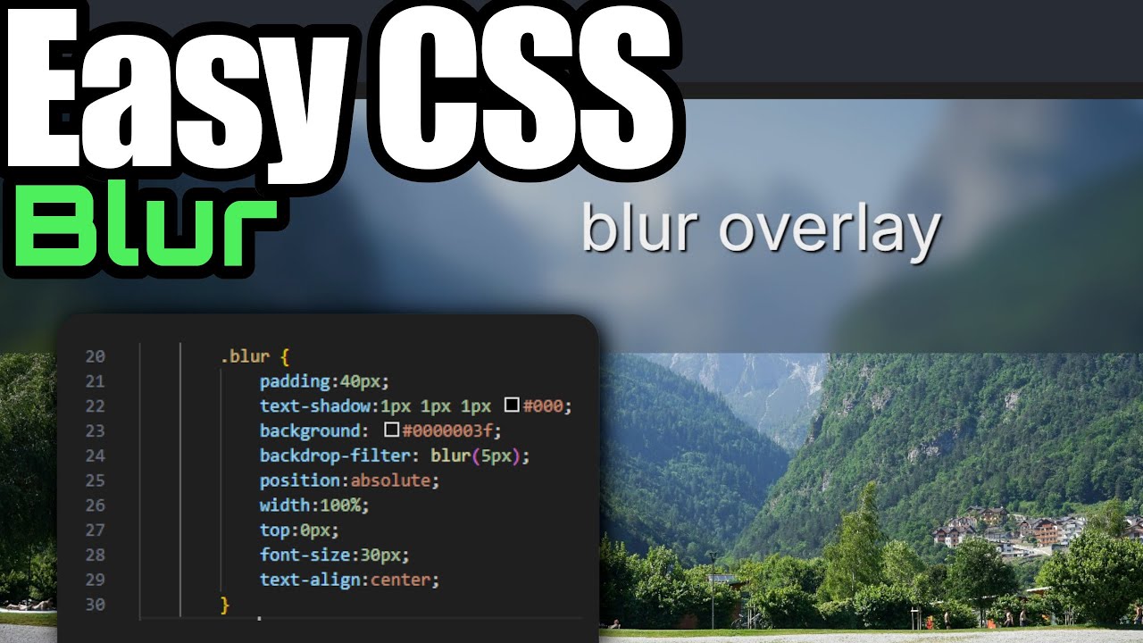 How to Easily Create a Blurred Background Effect in CSS (backdrop-filter)