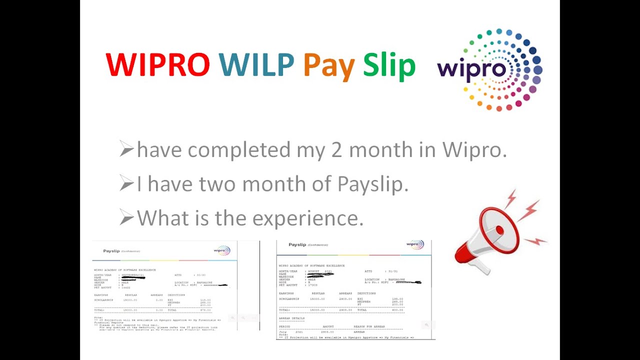 InHand salary WIPRO Wilp||Payslip|| Wilp work experience || Join ...