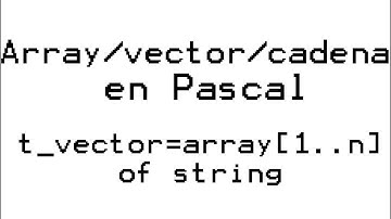 vectores pascal