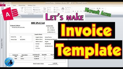 How to make invoice template using MS access | Invoice Template | #Rover