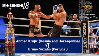 SENSHI 18: +95 kg. EUROPEAN TITLE Ahmed Krnjic (BiH) vs Bruno Suzano (Portugal) | KWU Full Contact