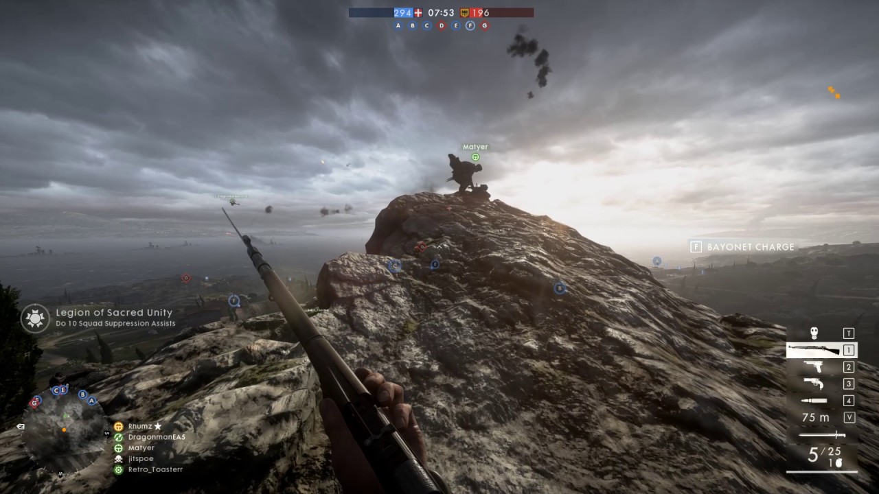 BF1 | Cinematic knife kill at the Empire's Edge - YouTube