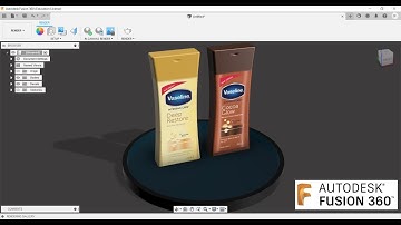 Fusion 360 bottle modeling / Vaseline cream moisturizer modeling