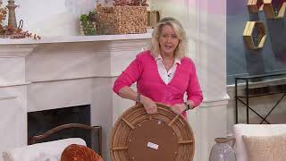 24" Wall Mirror with Rattan Border by Bobby Berk on QVC