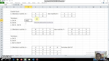 Menentukan Determinan Matriks dengan menggunakan Ms.Excel