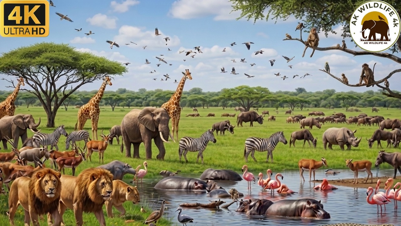 Massive Grazing Herds & The Great Migration  Ultra Realistic Wildlife 4K