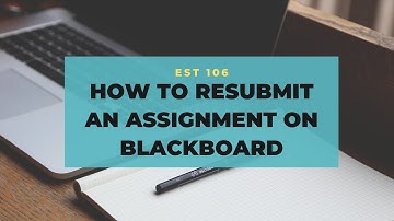 How To Resubmit An Assignment on Blackboard