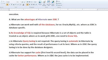HIBERNATE TUTORIAL   ADVANTAGES OF HIBERNATE OVER JDBC