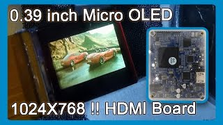 BOE 0.39 inch Micro OLED 1024X768 Resolution HDMI Converter Board Connect to Smart Phone and PC HDMI