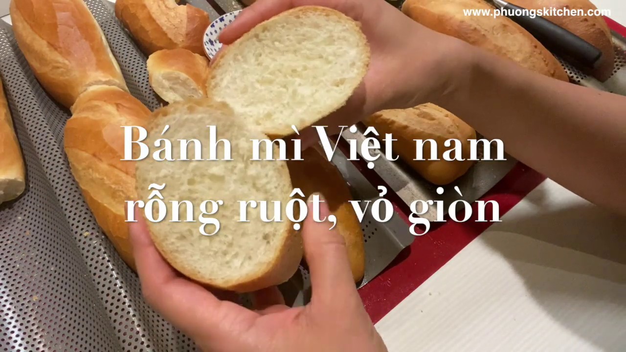 BÁNH MÌ VIỆT NAM RỖNG RUỘT, VỎ MỎNG. BẤT NGỜ VỚI THÀNH PHẨM BẰNG 2 CÁCH NƯỚNG KHÁC NHAU