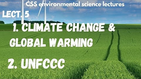6. Climate change and global warming css|unfccc|CSS environmental science lecture|CSS lectures