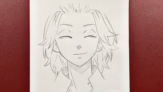 Anime drawing | how to draw Manjiro Sano step-by-step