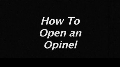 How To Open an Opinel