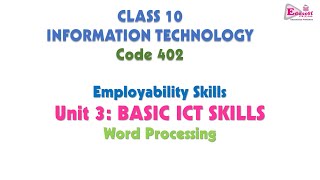 402-Unit 3 - Basic ICT Skills: Word Processing