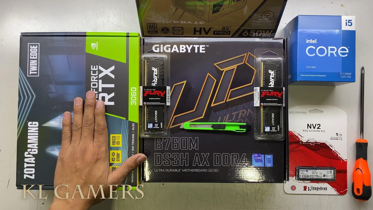 13th Gen intel Core i5 13400F GIGABYTE B760M DS3H AX DDR4 ZOTAC RTX3060  Gaming PC Build 