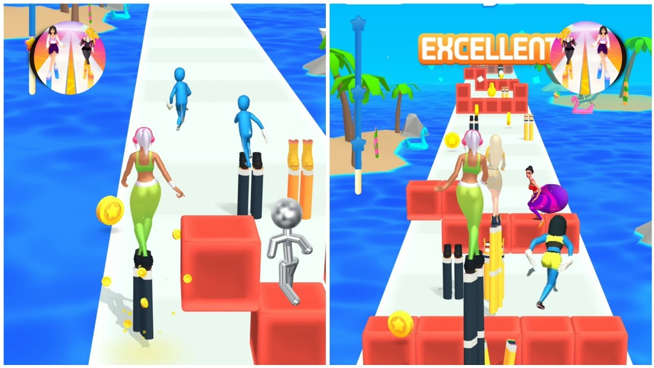 🔴🟡 DANCING RACE ✅ ALL MAX LEVEL MOBILE IOS, ANDROID WALK THROUGH 4K 20 